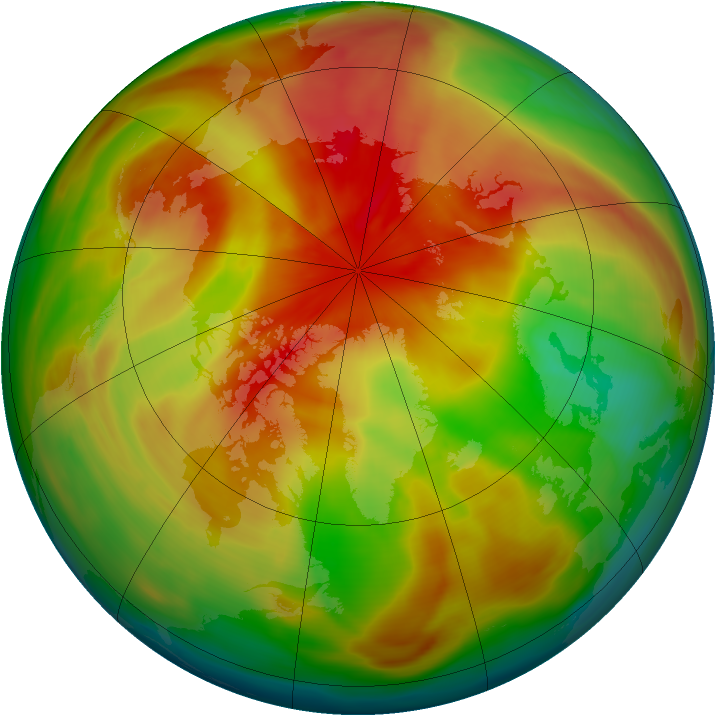Arctic ozone map for 23 March 2005